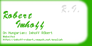 robert imhoff business card